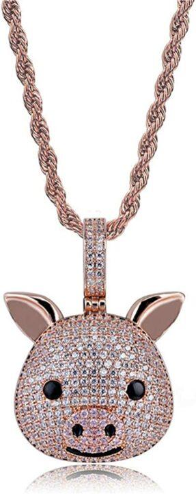 תליון אימוג'י חזיר