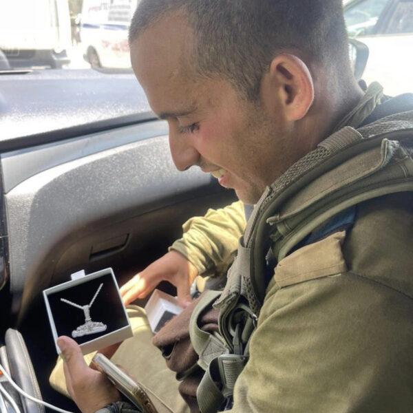 תליון גולני ציפוי זהב לבן photo review