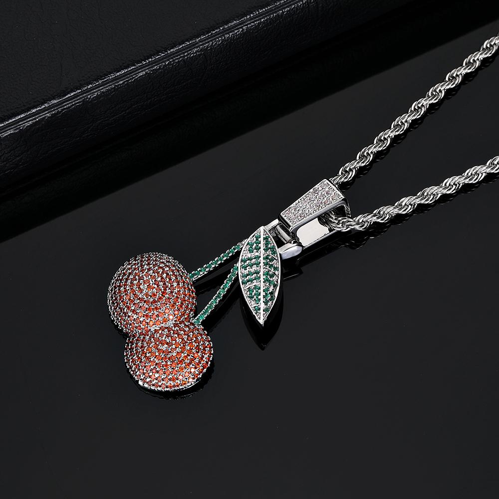 תליון אימוג'י דובדבן כסף