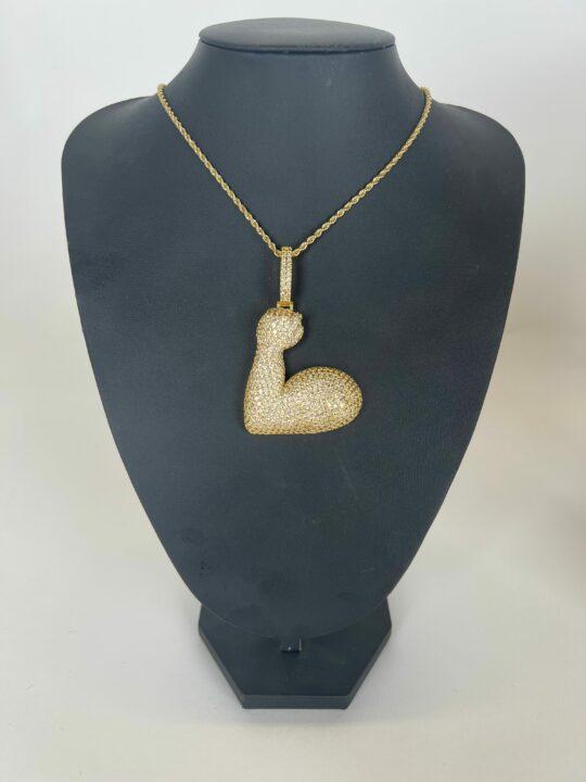 תליון אימוג'י שריר זהב