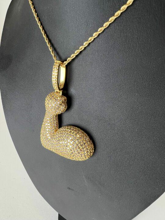 תליון אימוג'י שריר זהב