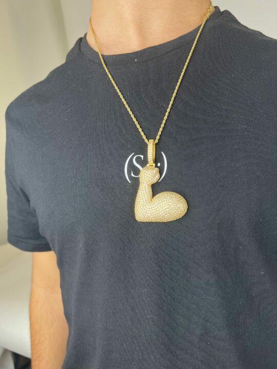 תליון אימוג'י שריר זהב