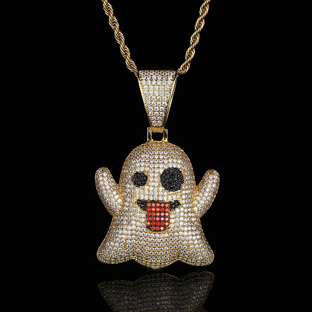 תליון אימוג'י רוח רפאים זהב