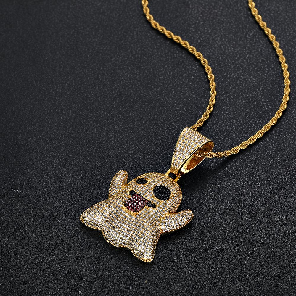 תליון אימוג'י רוח רפאים זהב